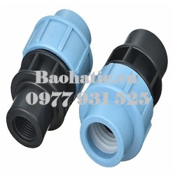 Măng sông ren trong vặn ren nối nhanh HDPE D20, D25, D32, D40, D50, D63, D75, D90, D110